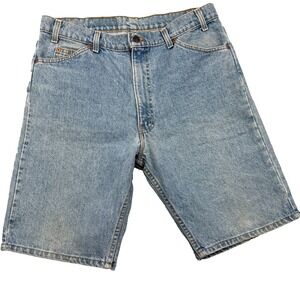 Vintage Levi's 550 Bermuda Shorts Men 36 Blue Denim Cotton Relaxed Fit 5-Pockets